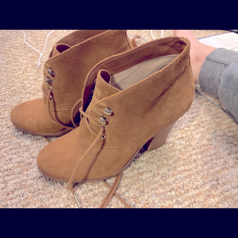 Michael Kors Lena suede lace-up bootie